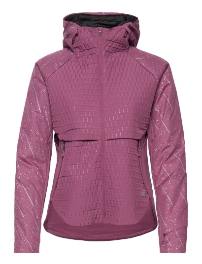 New Balance Reflective Impact Run Heat Jacket Pink RAISIN XS