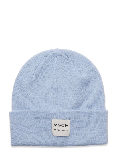 MOSS COPENHAGEN Mschmojo Logo Beanie Blue MOSS COPENHAGEN CHAMBRAY BLUE ONE SIZE