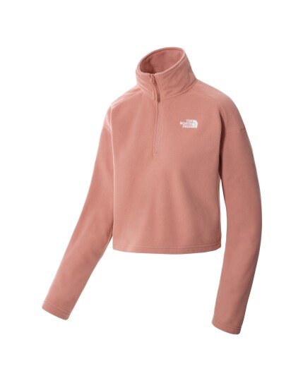 The North Face 100 Glacier Cropped 1/4 Zip W Rose Dawn (Storlek L)