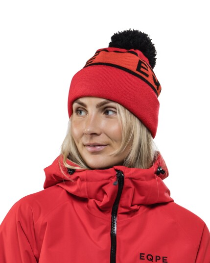 EQPE Åppås Melange Fleece Hat High Risk Red