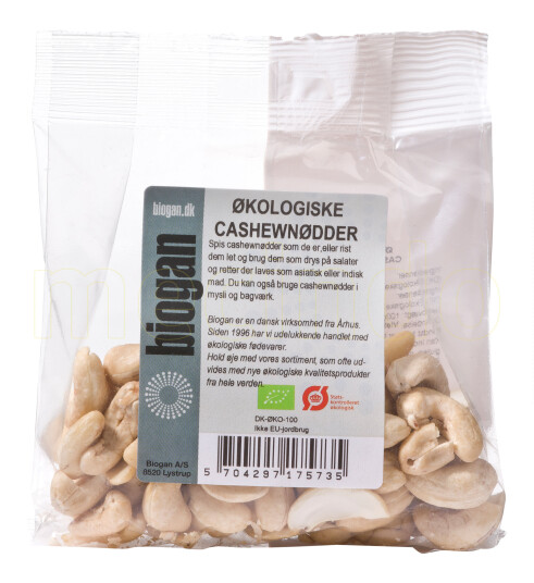 Biogan Økologiske Cashewnøtter 100g