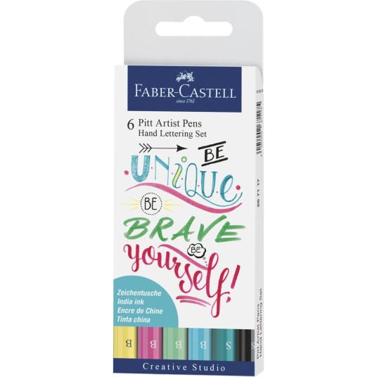 Faber-Castell - India ink Pitt Artist Pen Hand Lettering Set pastel (267116)