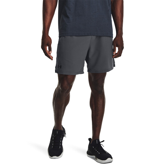 UA Vanish Woven 6in Shorts, Pitch Gray Grå Small