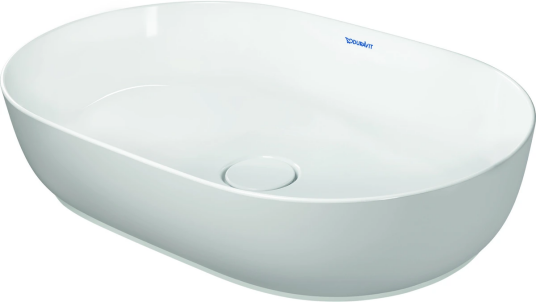 Duravit Luv Toppmontert servant 600x400 mm, u/bl.hull, u/o.l, Grå m/WG