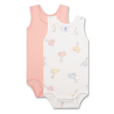 Sanetta Body dobbelpakke sjiraffer off white/rosa