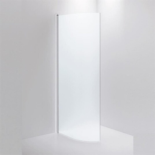 INR Iconic Nordic Rooms Dusjvegg Linc Josephine B78 og B88cm Hvit Matt / 78cm Frostet Glass