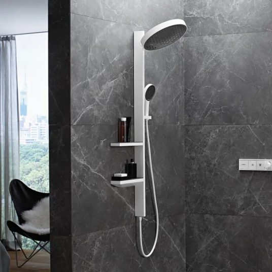 Hansgrohe Rainfinity Showerpipe 360 1jet For innbygging, Hvit Matt