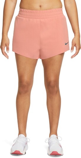 Nike Dri-Fit Running Division High-Waisted 3" Shorts Dame Red Stardust XS