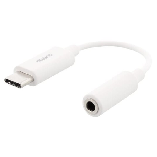 Deltaco USB-C til 35 mm adapter stereo 11cm