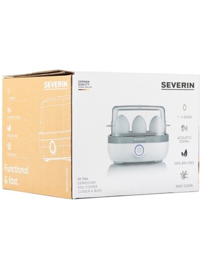 Severin Eggkoker EK 3164 - egg boiler white/grey 1654421 1654419