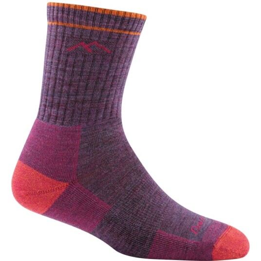 Darn Tough Women's Hiker Micro Crew Midweight Hiking Sock Cushion 35-38 , Plum Heather