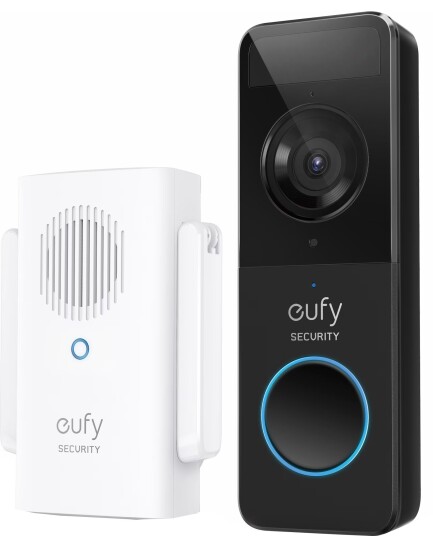 Eufy Battery Powered Slim Full HD Video ringeklokke m/ trådløs ringer