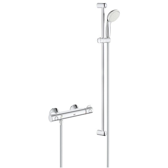 Grohe Grohtherm 800 dusjpakke Med termostat og dusjsett, Krom