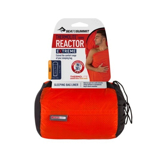 Sea To Summit Sleepliner Reactor Extreme Orange Sack/red Liner Long