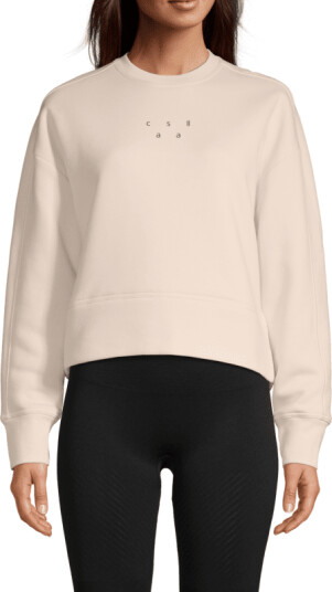 Casall Women's Boxy Crew Neck Sweatshirt Beige M Woman