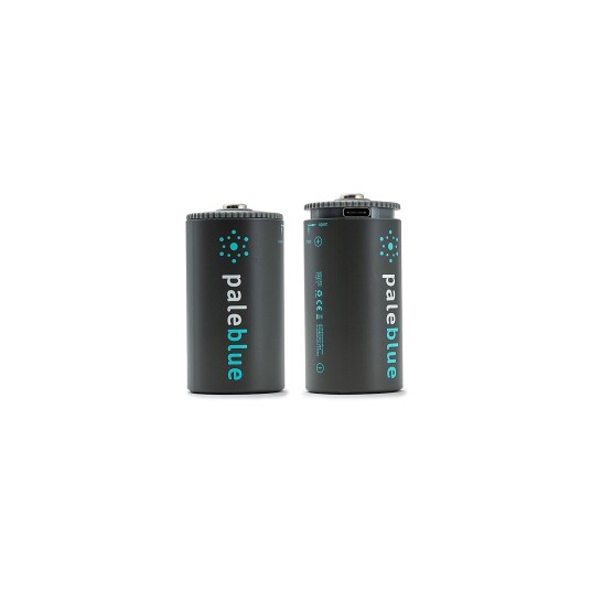 Pale Blue Li-Ion Rechargeable D Battery 2 pack of Dcells with 2x1 charging cable