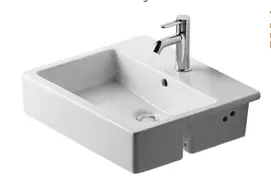 Duravit Vero Servant for frembygging 550x470 mm, 3 blanderhull