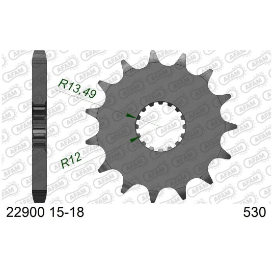 AFAM Framdrev #530 - Suzuki GSX/-R GSX1340, GSX-R1000/1340