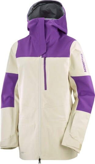 Salomon Women's Stance 3L Jacket M  Almond Milk/Royal Purple