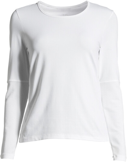 Casall Essential Mesh Detail Long Sleeve Dame White 38