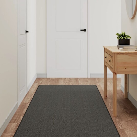 vidaXL Teppeløper sisal-utseende antrasitt 80x300 cm