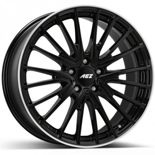 Aez Berlin Black Polished Lip 9x19 5x112 ET52 B66.6