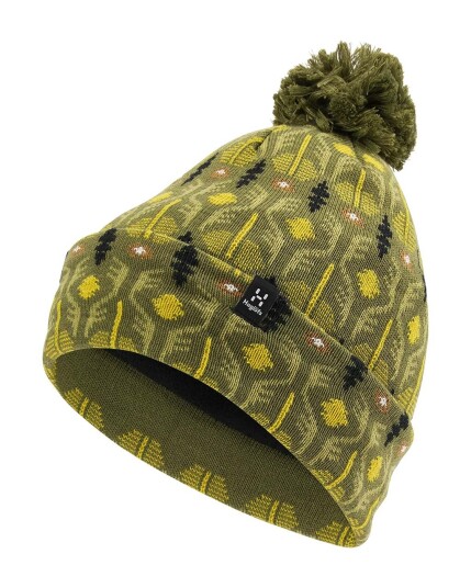 Haglöfs Mountain Jaquard Beanie Olive Green Pattern