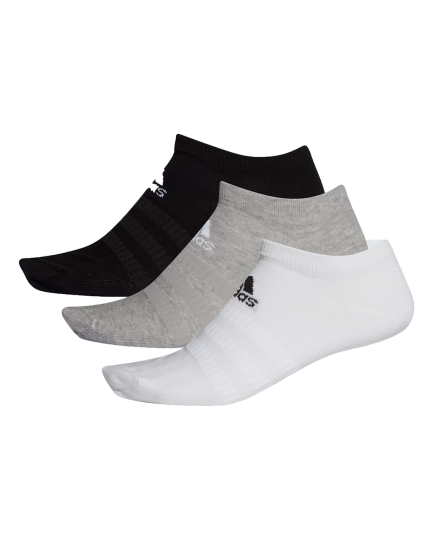 Adidas Low Cut Sock 3 Pack Black/Grey/White (Storlek 37 39)