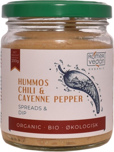 Rømer Smørepålegg Hummus Chili & Cayennepepper Øko - 200 g