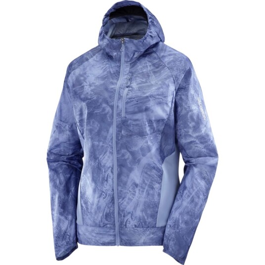 Salomon Women's Bonatti Cross Full Zip Hoodie M, English Manor/Ao/Gray Blue