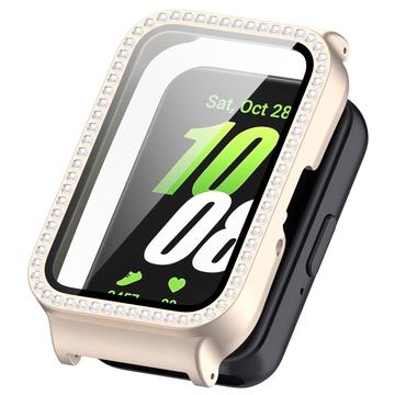 Samsung Galaxy Fit3 Rhinestone Dekorative Deksel med Skjermbeskytter Gull