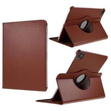 iPad Pro 12.9 2021/2022/Air 13 (2024) 360 Roterende Folio-etui Brun