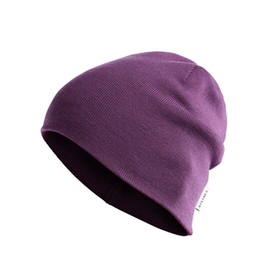 Aclima Classic Beanie, lue i ull - sunset purple