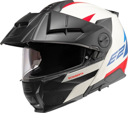 Schuberth E2 Defender Hjelm 3XL Hvit Rød Blå