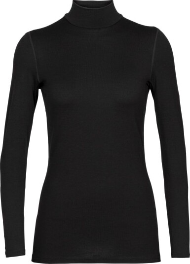 ICEBREAKER Women's 260 Tech Long Sleeve Turtleneck L  Black