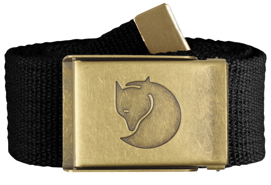 Fjellreven CANVAS BRASS BELT 4 CM  BLACK