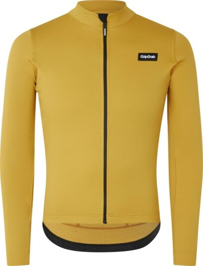 Gripgrab Men's Gravelin Merinotech Thermal Long Sleeve Jersey XL, Mustard Yellow