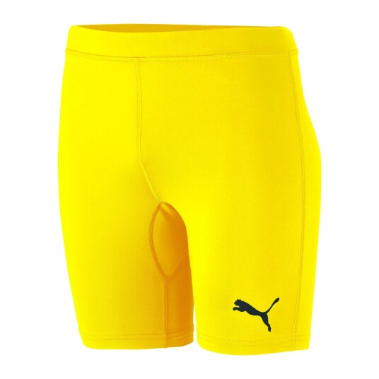 Puma LIGA Baselayer Short Tight, kompresjonsshorts senior M Cyber Yellow