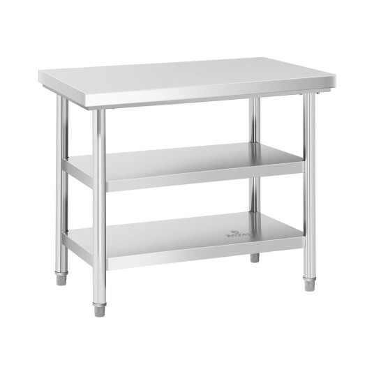 Royal Catering Stainless Steel Work Table - 100 x 70 cm - 600kg - 3 levels 10011656