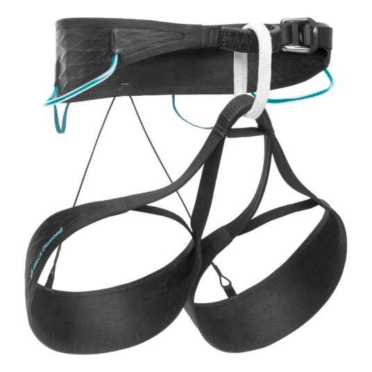 Black Diamond Women's AirNET Harness XS, Black/Aqua Verde