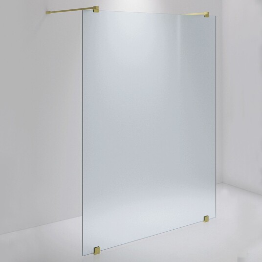 INR Iconic Nordic Rooms Dusjvegg ARC 43 Måltilpasset Brushed Brass / Frostet Glass