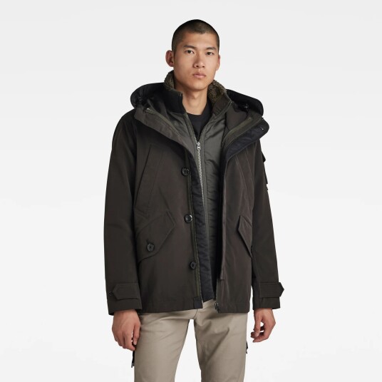 G-Star RAW 2-In-1 Adaptable Vodan Jacket - Black - Men L Black male