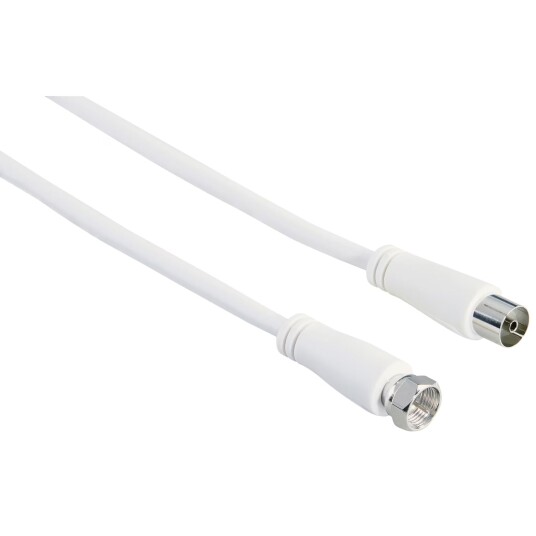 Hama 90 dB kabeladapter antenne hvit/3m