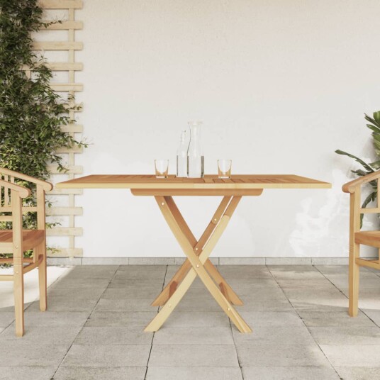 vidaXL Sammenleggbart hagebord 120x120x75 cm heltre teak