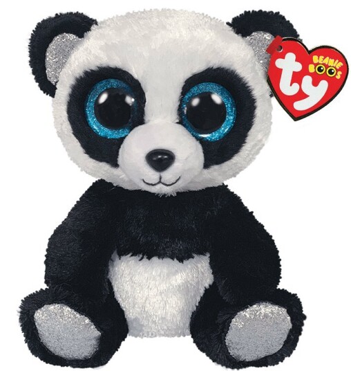 Ty Beanie Boos Bamboo kosebamse regular svart og hvit panda 15 cm