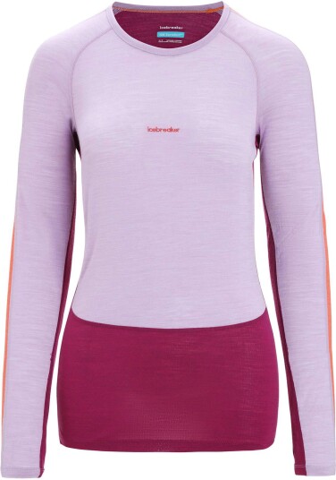 Icebreaker Women's 125 Zoneknit™ Long Sleeve Crewe L, Purple Gaze/Go Berry/Cb