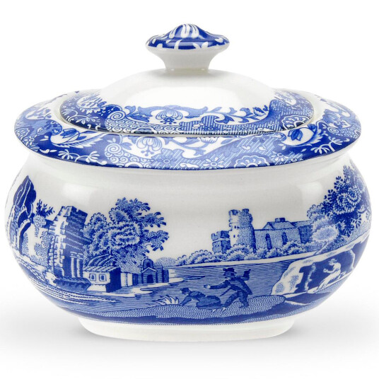 Spode Blue Italian sukkerskål med lokk 25 cl 1738273-01-0 1738255-01-0