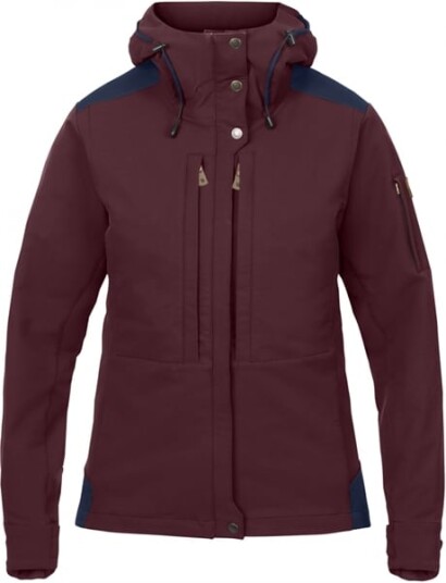 Fjellreven Keb Touring Jacket, Dame Dark Garnet/Night Sky (#4F2A32, #23293F) Dame S