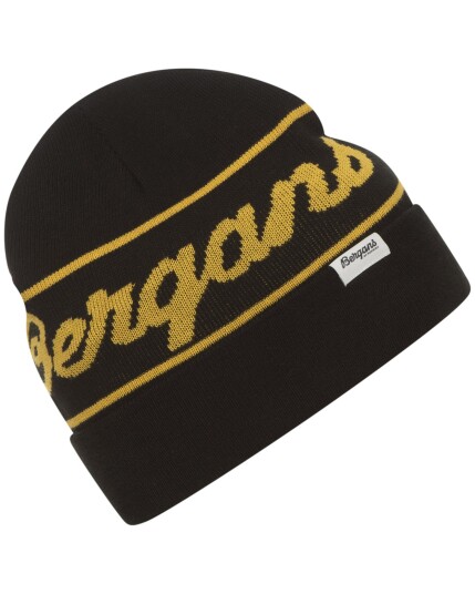 Bergans Bergans Logo Beanie Black/Light Golden Yellow