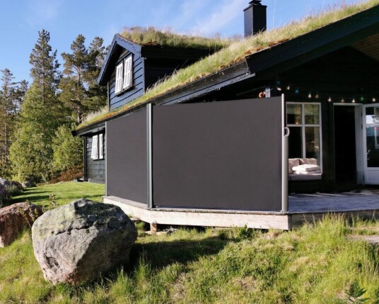 Levegg dobbel frittstående 1,6 x 6 m, Sort AW-012/BLACK